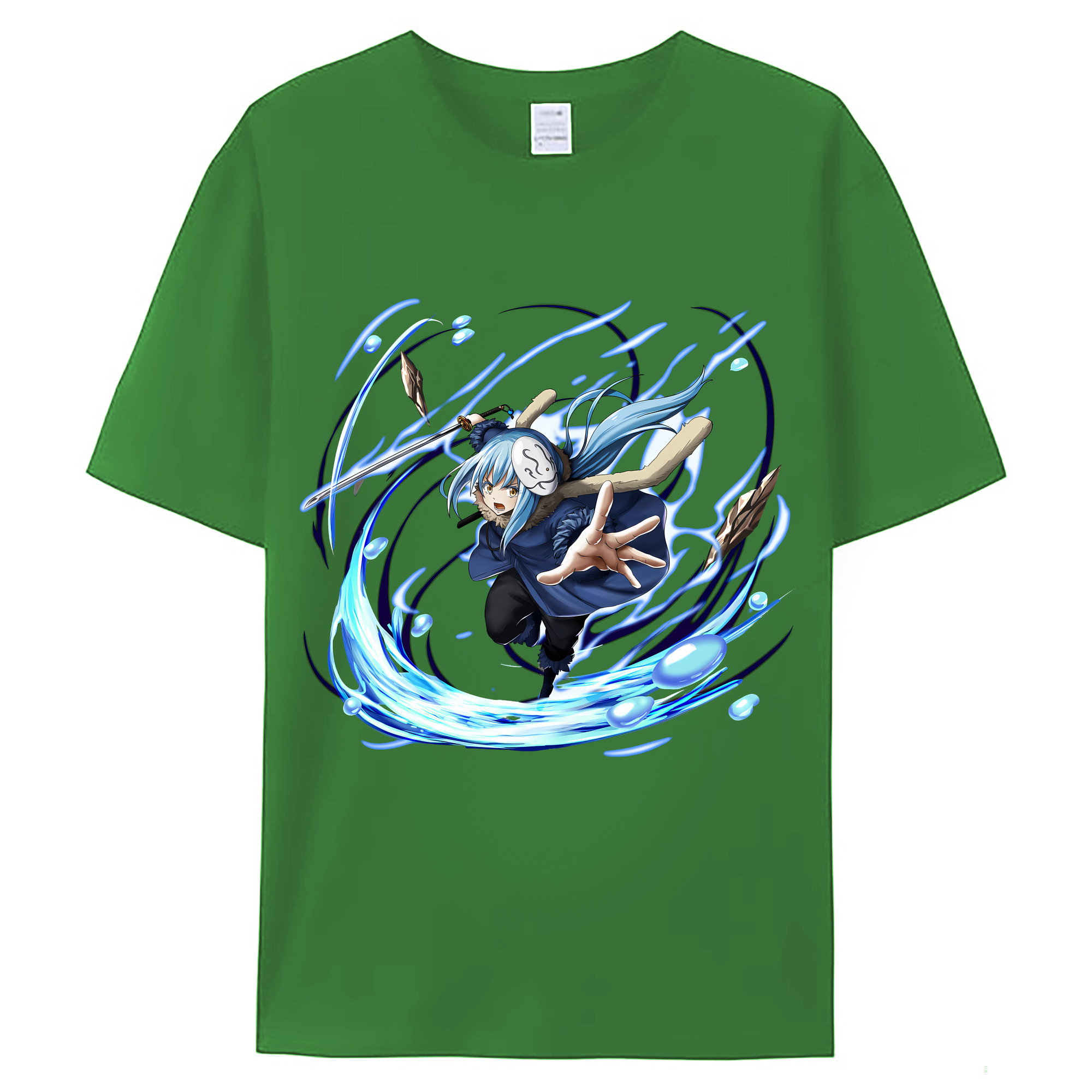 （画像用） 転スラ Regarding Reincarnated to Slime レディースカジュアルプリントTシャツ（綿100％）